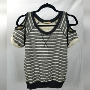 Alternative Apparel Cold Shoulder Sweatshirt Top